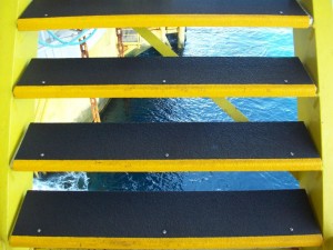 Anti-Slip Stair Treads on Malaysian Oil Rig