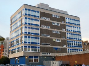 Close up of Dundee Police HQ showing FybaCore Insulation panels from SComp